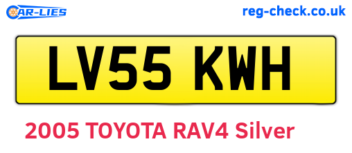 LV55KWH are the vehicle registration plates.