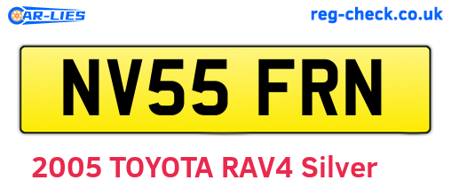 NV55FRN are the vehicle registration plates.