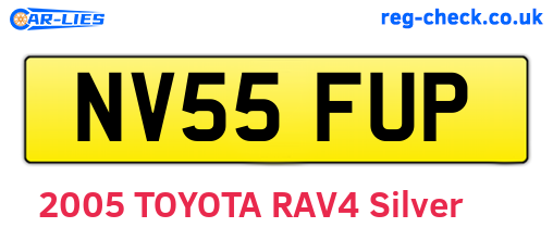NV55FUP are the vehicle registration plates.