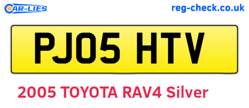 PJ05HTV are the vehicle registration plates.