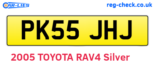 PK55JHJ are the vehicle registration plates.