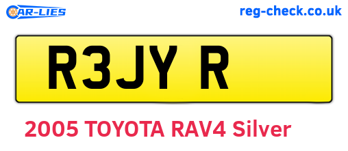 R3JYR are the vehicle registration plates.