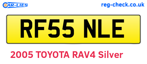 RF55NLE are the vehicle registration plates.