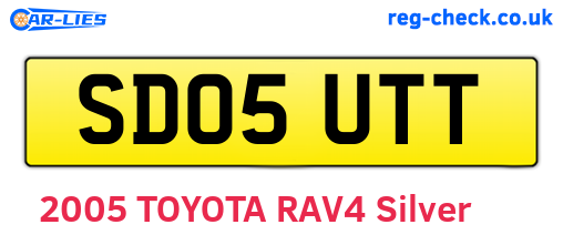 SD05UTT are the vehicle registration plates.
