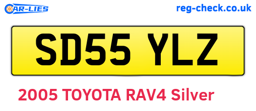 SD55YLZ are the vehicle registration plates.