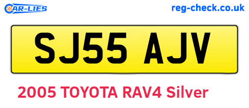 SJ55AJV are the vehicle registration plates.