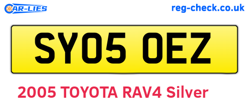 SY05OEZ are the vehicle registration plates.
