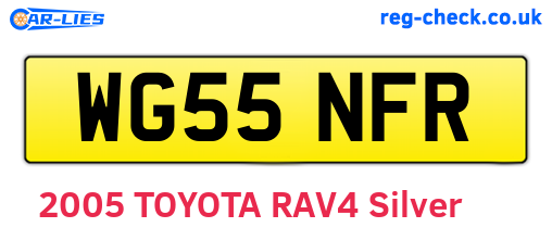 WG55NFR are the vehicle registration plates.