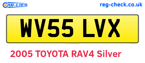 WV55LVX are the vehicle registration plates.