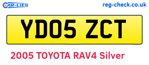 YD05ZCT are the vehicle registration plates.