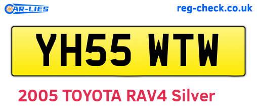 YH55WTW are the vehicle registration plates.
