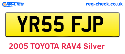 YR55FJP are the vehicle registration plates.