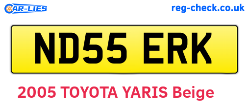 ND55ERK are the vehicle registration plates.