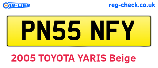 PN55NFY are the vehicle registration plates.