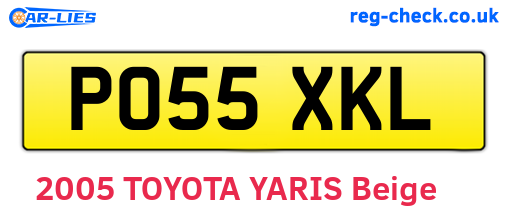 PO55XKL are the vehicle registration plates.
