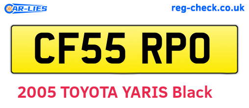 CF55RPO are the vehicle registration plates.