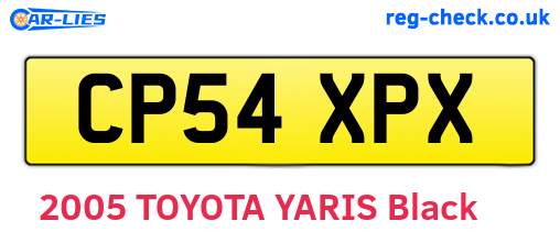 CP54XPX are the vehicle registration plates.