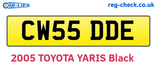 CW55DDE are the vehicle registration plates.