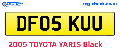 DF05KUU are the vehicle registration plates.