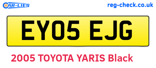 EY05EJG are the vehicle registration plates.