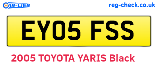 EY05FSS are the vehicle registration plates.