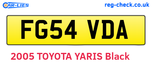 FG54VDA are the vehicle registration plates.