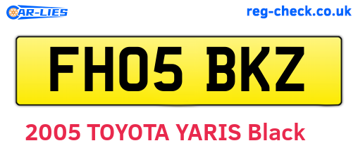 FH05BKZ are the vehicle registration plates.