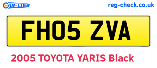 FH05ZVA are the vehicle registration plates.