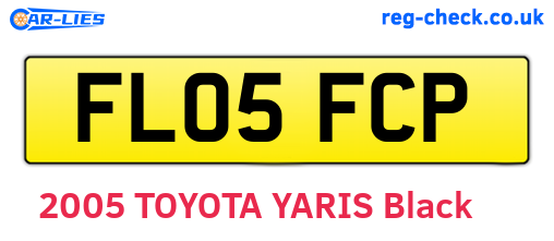 FL05FCP are the vehicle registration plates.