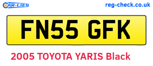 FN55GFK are the vehicle registration plates.