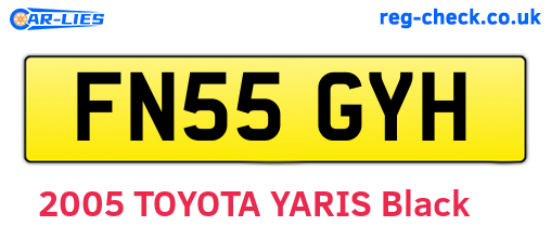 FN55GYH are the vehicle registration plates.