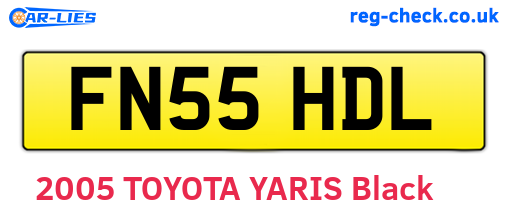 FN55HDL are the vehicle registration plates.