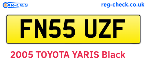 FN55UZF are the vehicle registration plates.