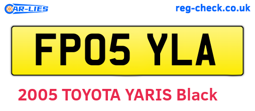 FP05YLA are the vehicle registration plates.