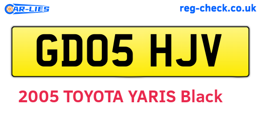 GD05HJV are the vehicle registration plates.
