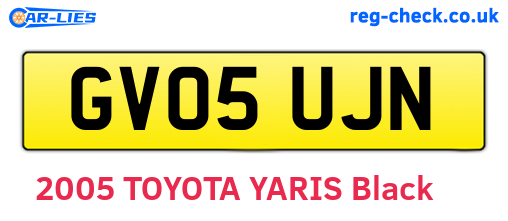 GV05UJN are the vehicle registration plates.