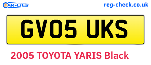 GV05UKS are the vehicle registration plates.