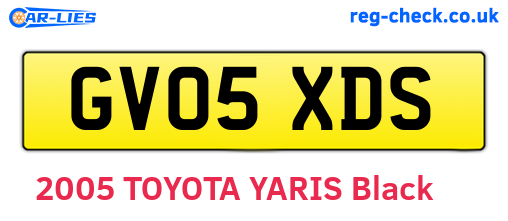 GV05XDS are the vehicle registration plates.