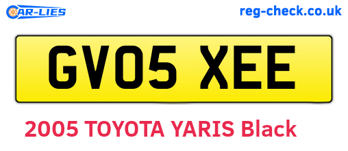 GV05XEE are the vehicle registration plates.