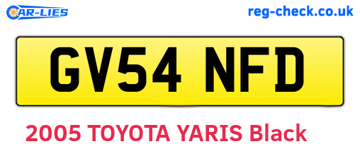 GV54NFD are the vehicle registration plates.