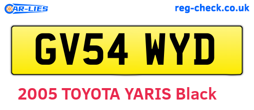 GV54WYD are the vehicle registration plates.