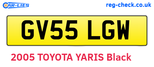 GV55LGW are the vehicle registration plates.