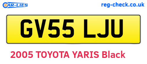 GV55LJU are the vehicle registration plates.