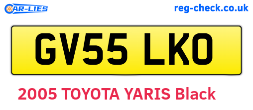 GV55LKO are the vehicle registration plates.