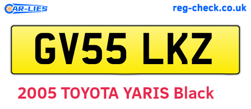 GV55LKZ are the vehicle registration plates.