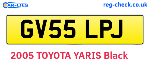 GV55LPJ are the vehicle registration plates.