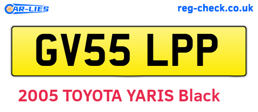 GV55LPP are the vehicle registration plates.