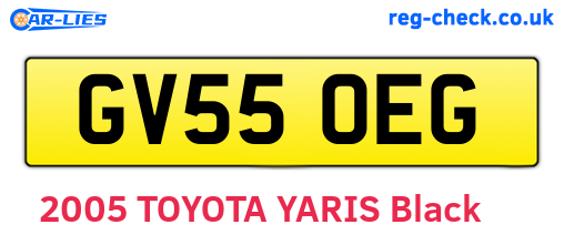 GV55OEG are the vehicle registration plates.