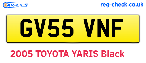 GV55VNF are the vehicle registration plates.