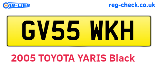 GV55WKH are the vehicle registration plates.